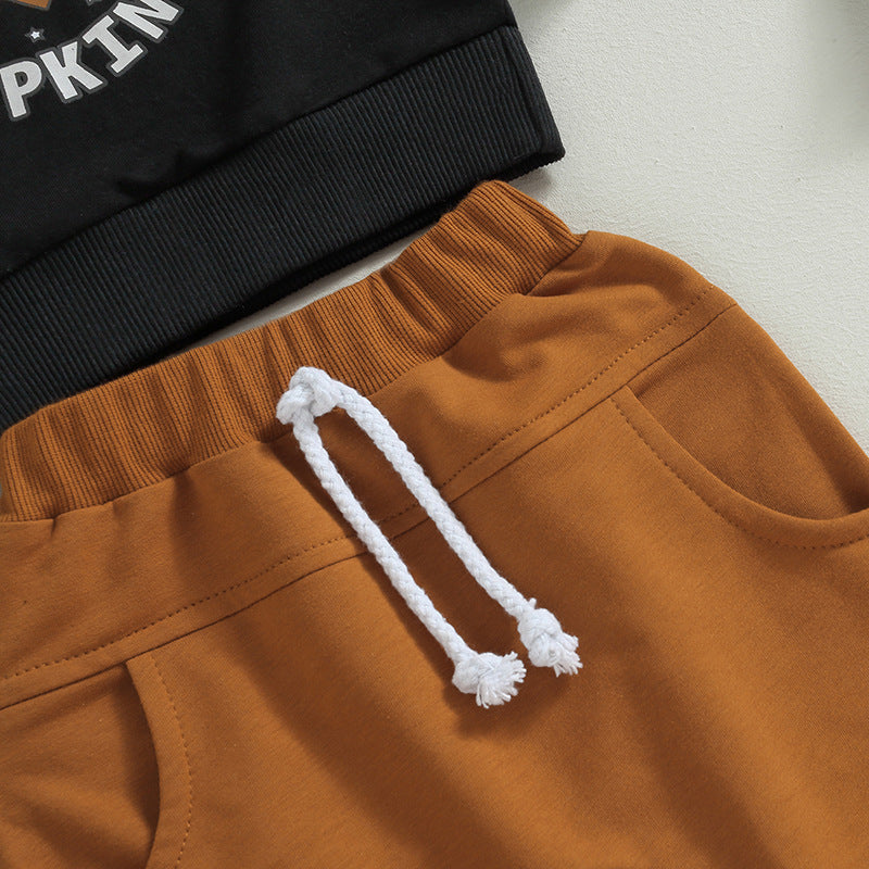 Halloween Baby Infant Sandwich Printed Long Sleeve 2 Pcs Set