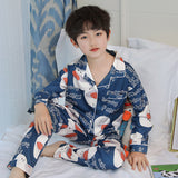 Kid Boy Pajamas Simulted Silk Ice Silk Homewear Pajamas