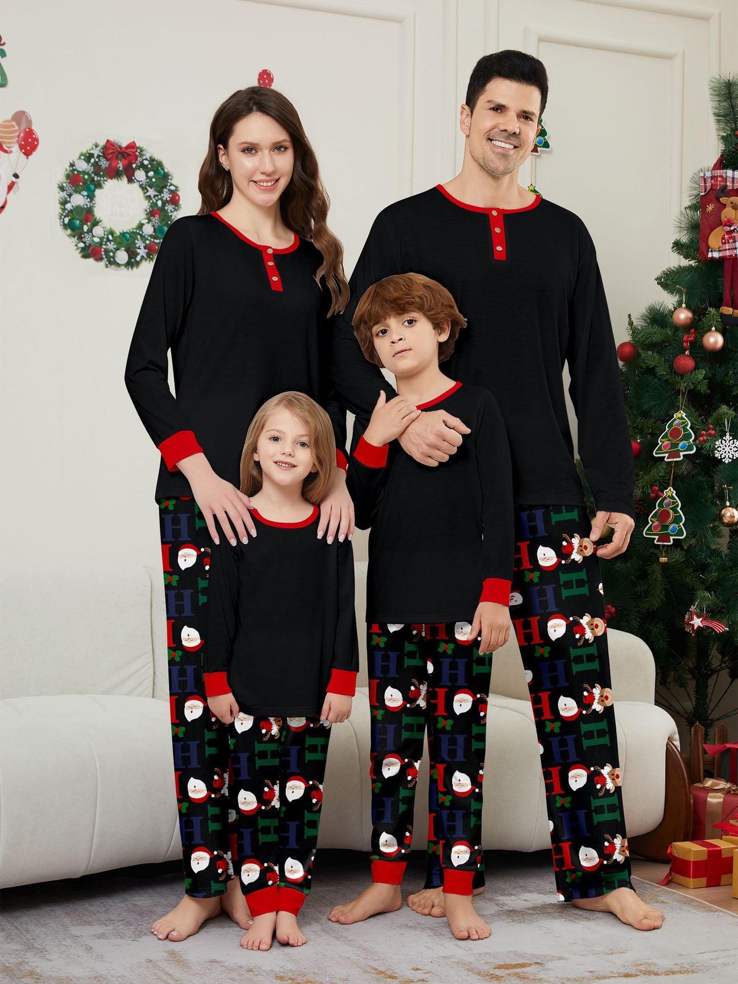 Family Matching Mother Daughter Decoration Pajamas