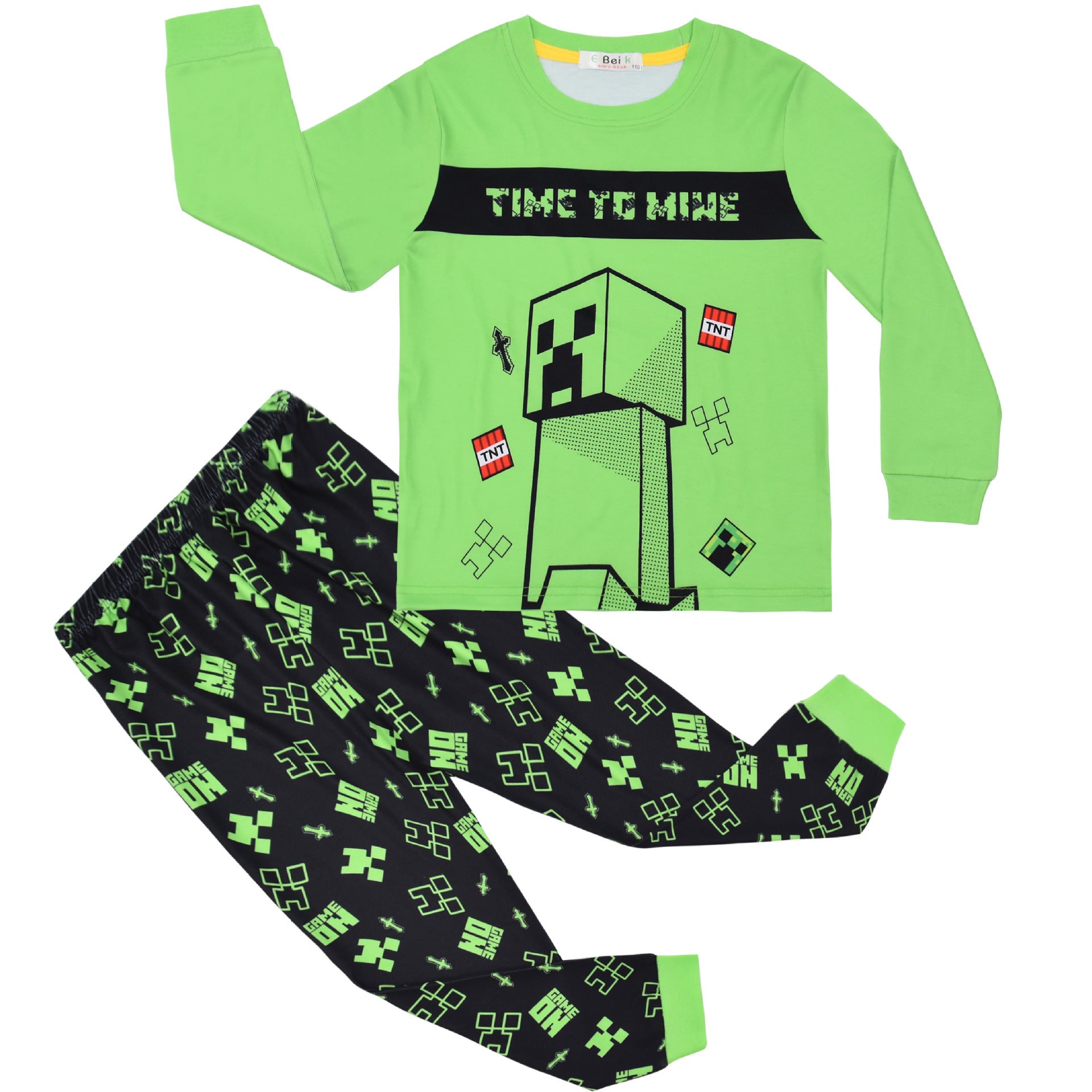 Kid Boy Cuhk Home Suit Long Sleeve Pajamas