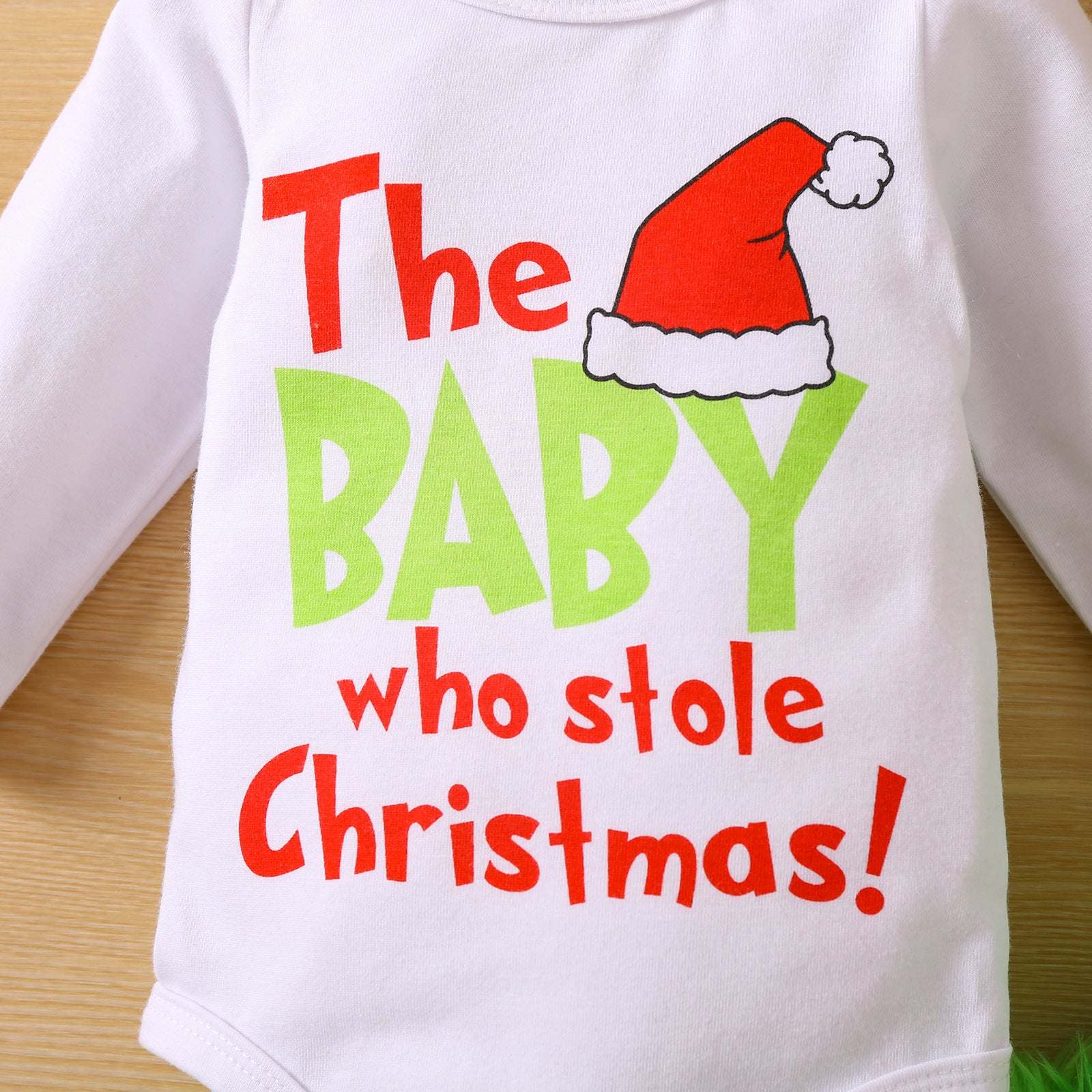 Baby Girl Christmas Weird Plush Strap Letter 2 Pcs Sets