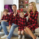 Family Matching Christmas Parent-child Plaid Pajamas