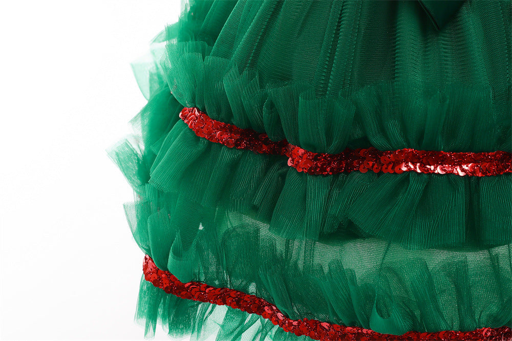 Kid Baby Girl Princess Tulle Christmas Shaggy Dresses