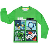 Kid Boy Long Sleeved Home Pajamas