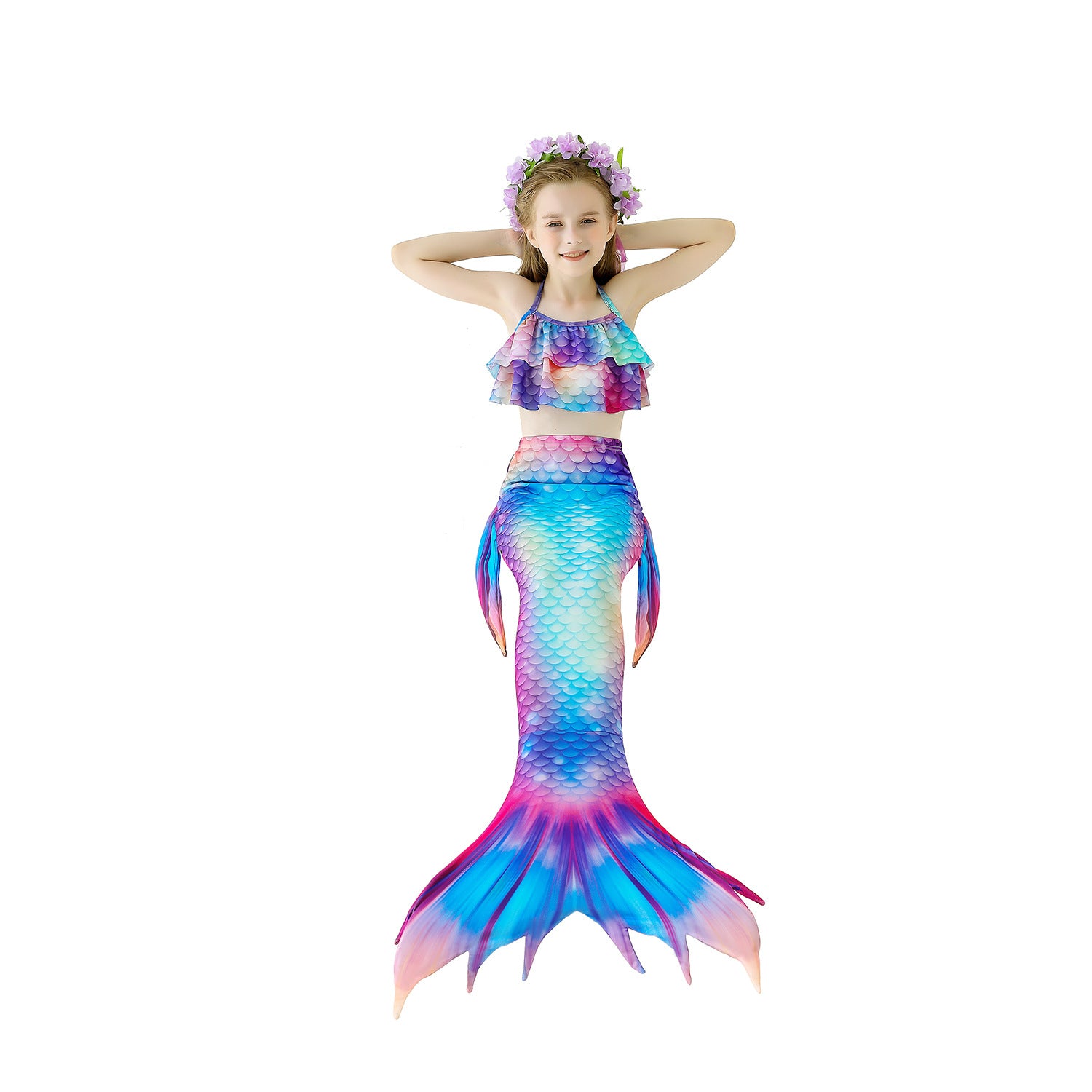 Kid Girl Swimsuit Mermaid Tail Swim Bikini