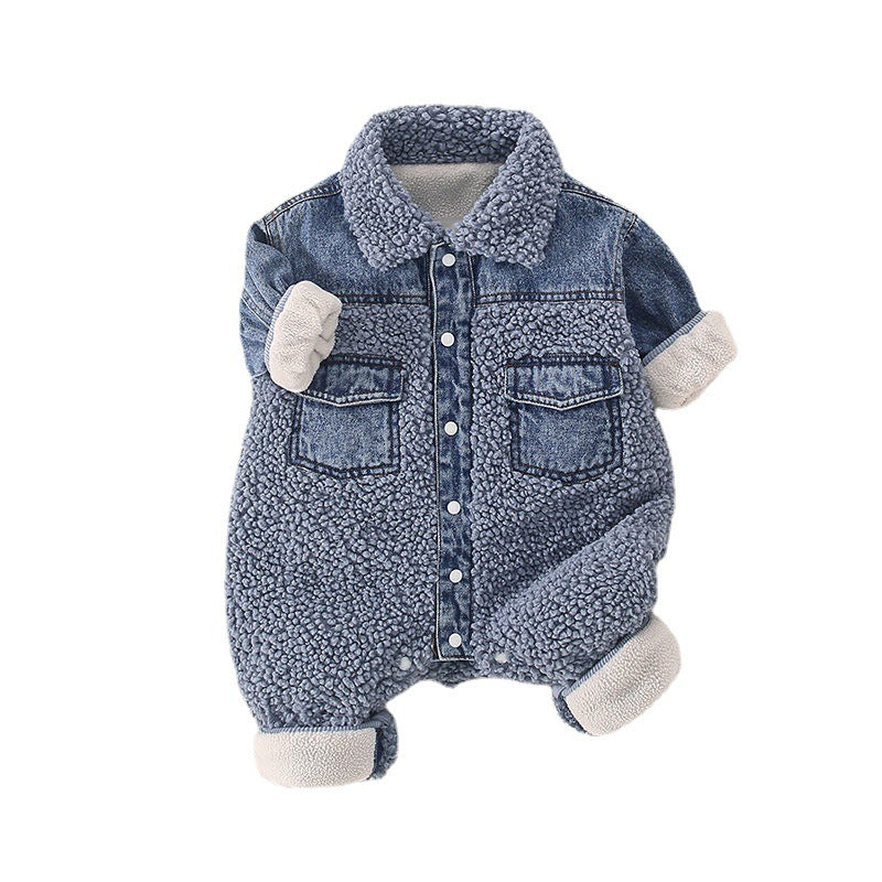 Baby One-piece Winter Thick Down Crawling Romper