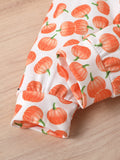 Baby Halloween Letter Printing Pumpkin 4 Pcs Sets