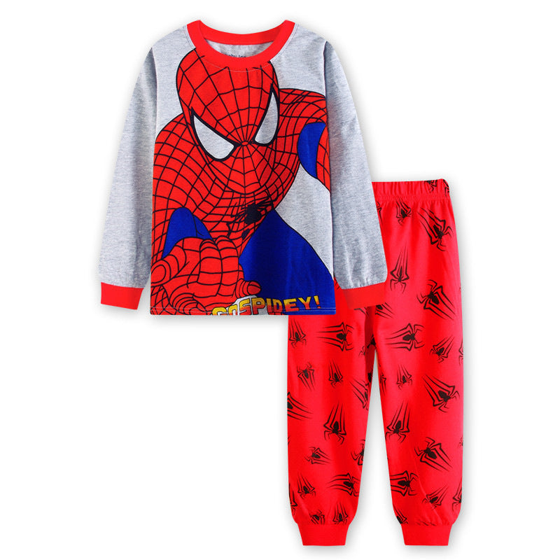 Kid Baby Boy Cartoon Long Sleeved Home Casual Pajamas