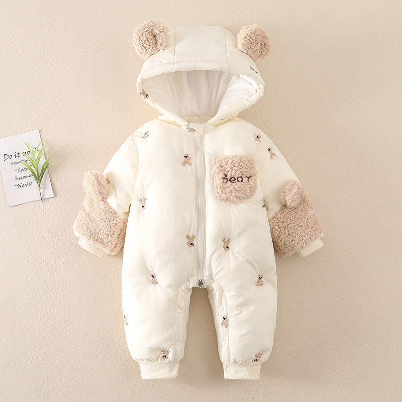 Baby Winter Thick Jumpsuit Down Cotton Rompers
