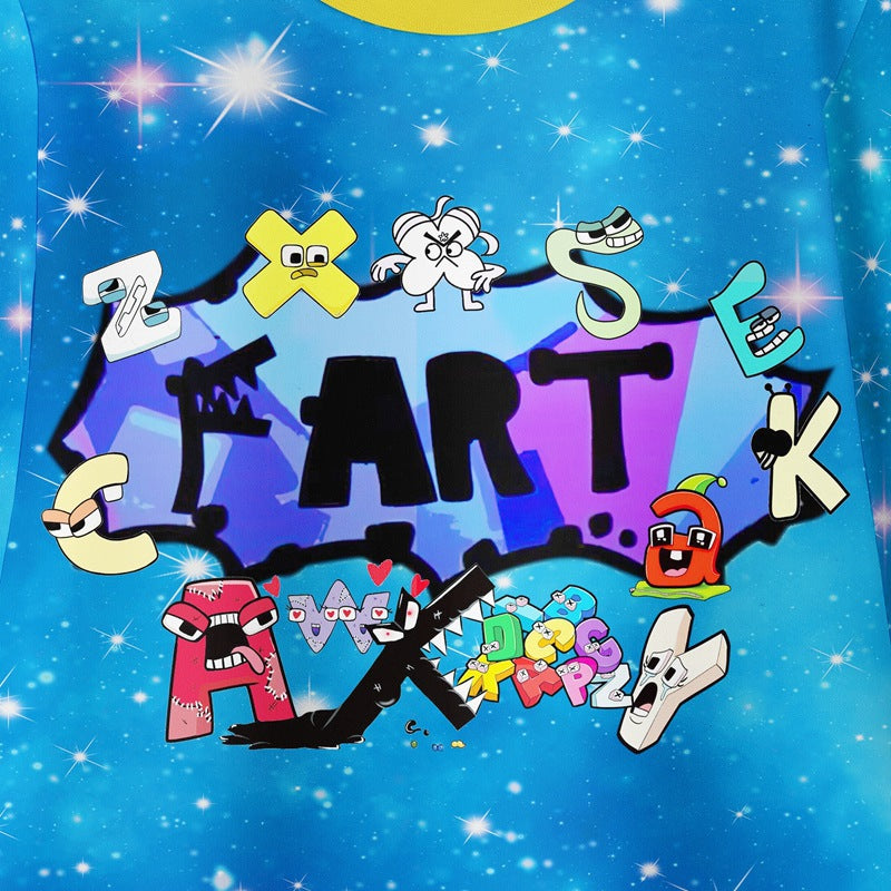 Kid Baby Boy Alphabet Lore Letter Legend Long-sleeved Pajamas