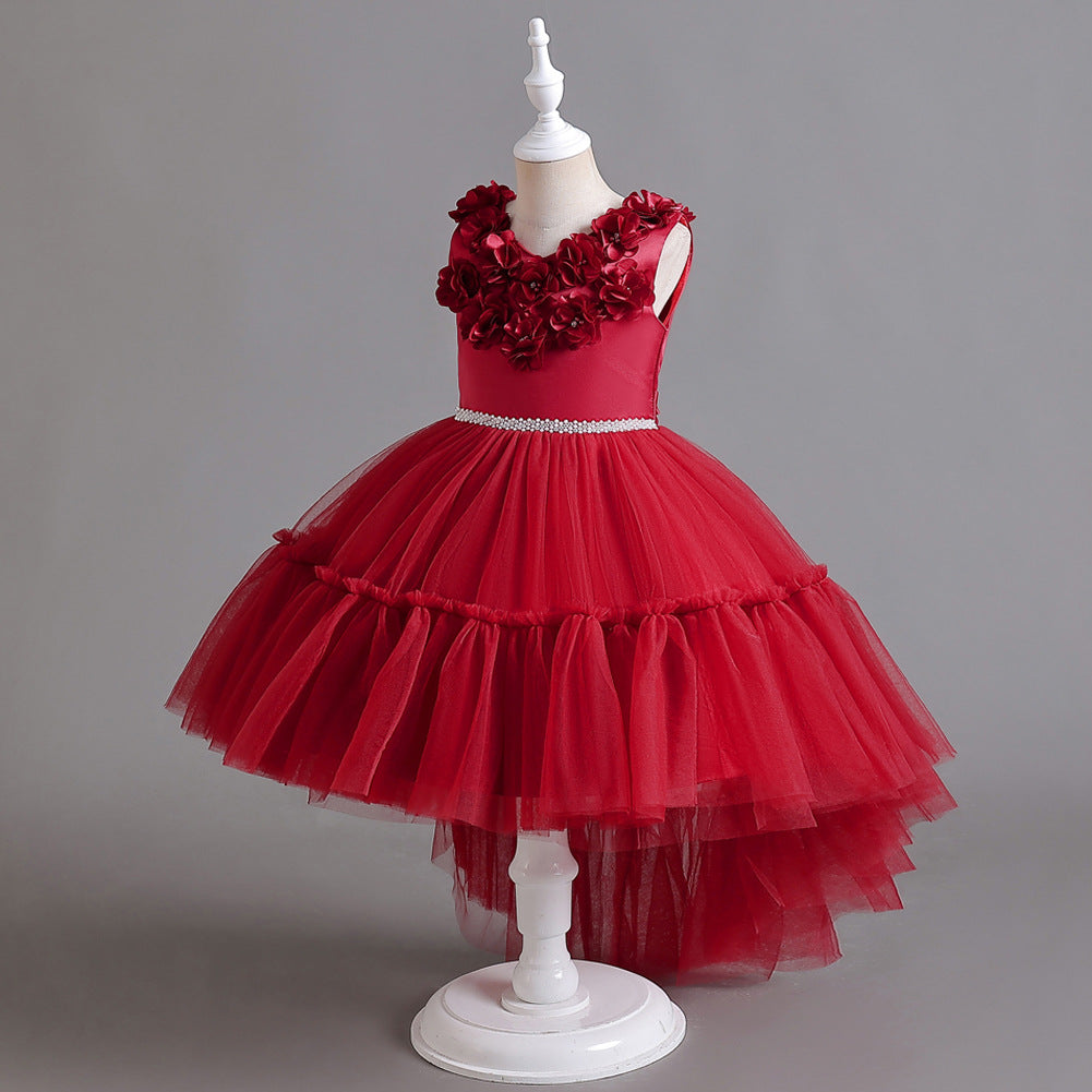 Kid Girl Sleeveless Gauze Princess Christmas Dresses