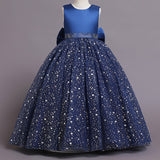 Kid Girl Flower Starry Sky Tutu Birthday Party Piano Performance Dresses