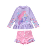 Kid Girl Split Three-dimensional Lotus Leaf Swimsuit