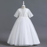 Kid Girl Lace Wedding Fluffy Flower Princess Dresses