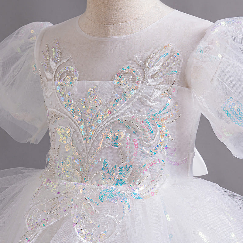 Kid Girl Summer Flower Birthday Party Princess Dress