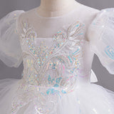 Kid Girl Summer Flower Birthday Party Princess Dress