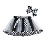 Kid Girls Lined Cartoon Cow Zebra Skirts