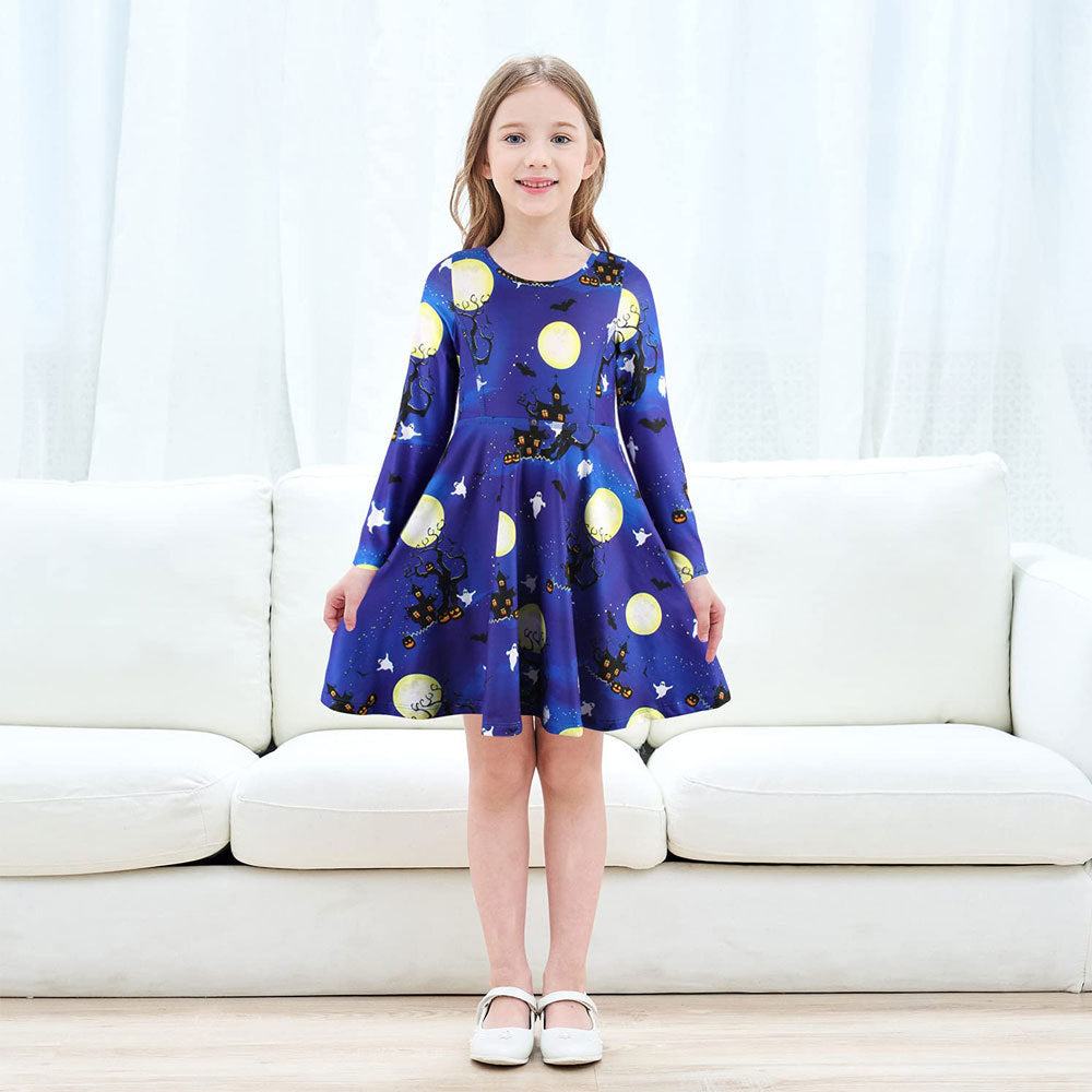 Kid Girl Halloween Performance Party Dresses