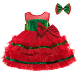 Kid Baby Girl Princess Tulle Christmas Shaggy Dresses