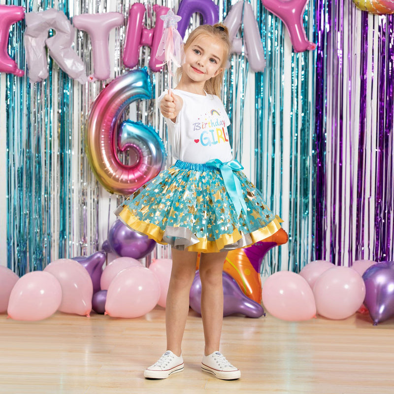 Kid Girl Wings Stars Printed Gauze Bows Skirts
