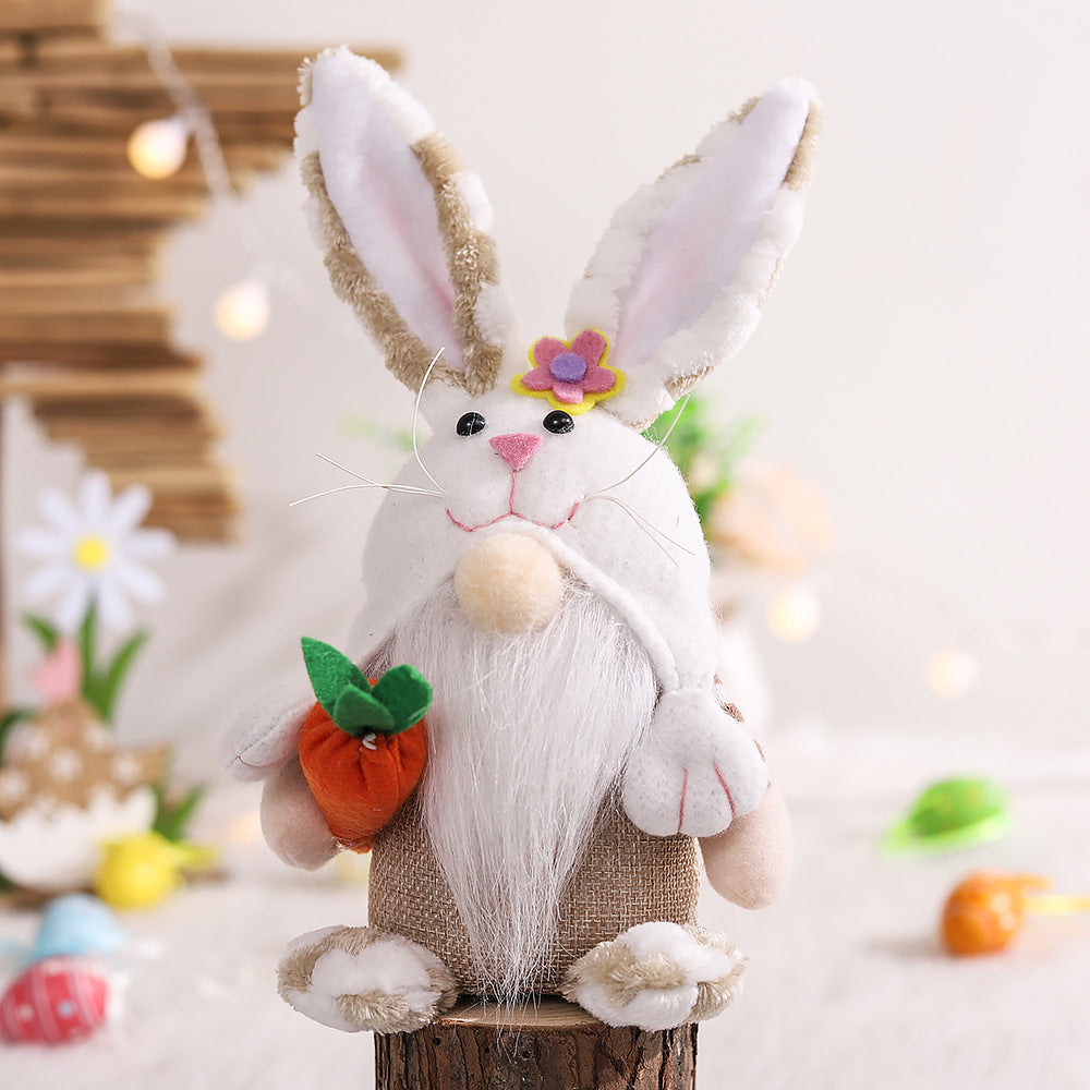 Easter Decorative Plush Rabbit Ears Doll Decorative Ornaments