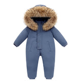 Baby One-piece Down Infant Jumpsuit Thickened Rompers