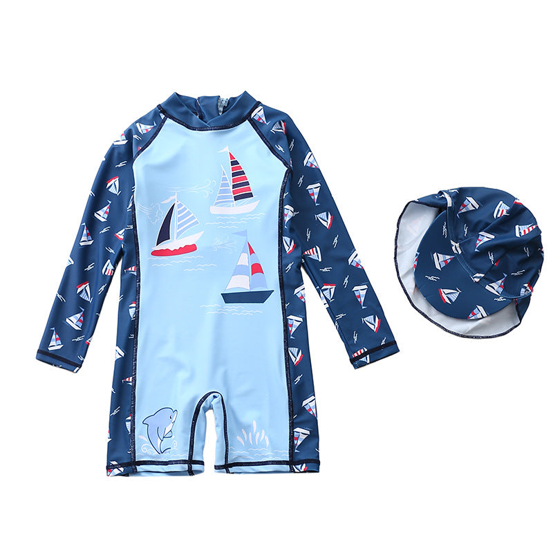 Kid Boy Conjoined Cute Swimsuits