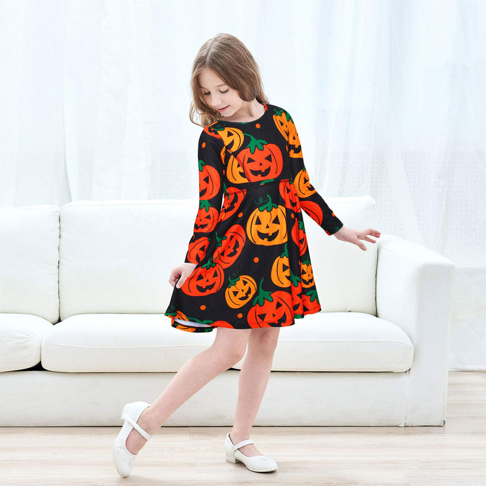 Kid Girl Halloween Performance Party Dresses