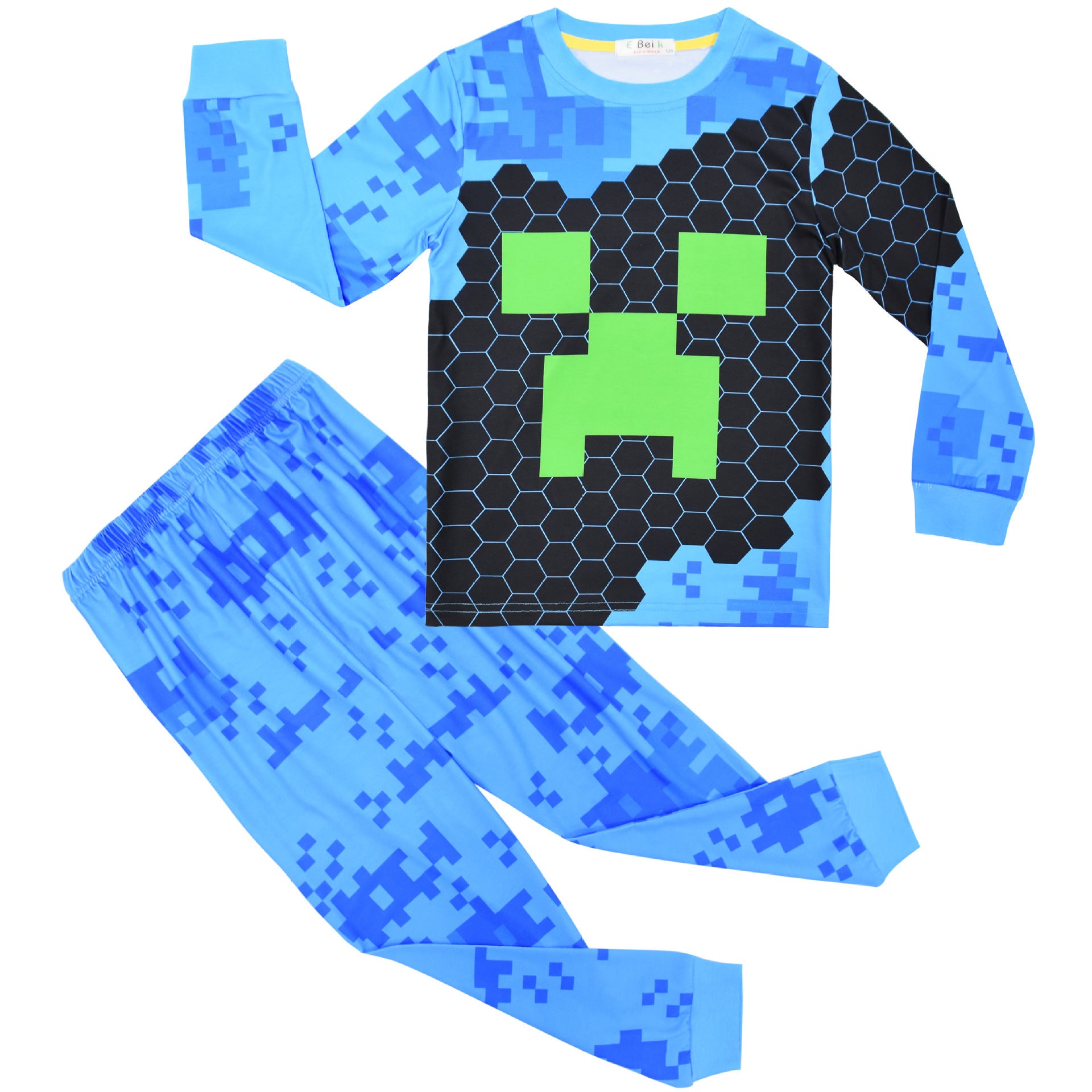 Kid Boy Cuhk Hotcakes Long Sleeve Home Suit Pajamas