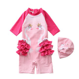 Baby Girl One-piece Flamingos Swimsuits