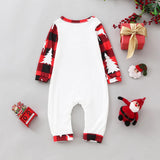 Family Matching Home Suit Christmas Plaid Patchwork Printed Pajamas