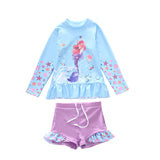 Kid Girl Split Three-dimensional Lotus Leaf Swimsuit