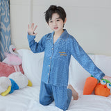 Kid Boy Pajamas Simulted Silk Ice Silk Homewear Pajamas