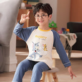 Kid Baby Boy Cartoon Spring Autumn Long Sleeved Pure Cotton Pajamas