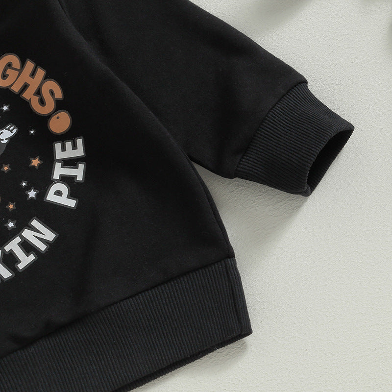 Halloween Baby Infant Sandwich Printed Long Sleeve 2 Pcs Set