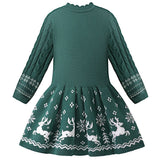 Kid Girls Christmas Elk Snowflake Knitted Autumn Sweaters