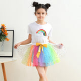 Kid Baby Girls Lining Send Bow Hairpin Fluffy Skirts