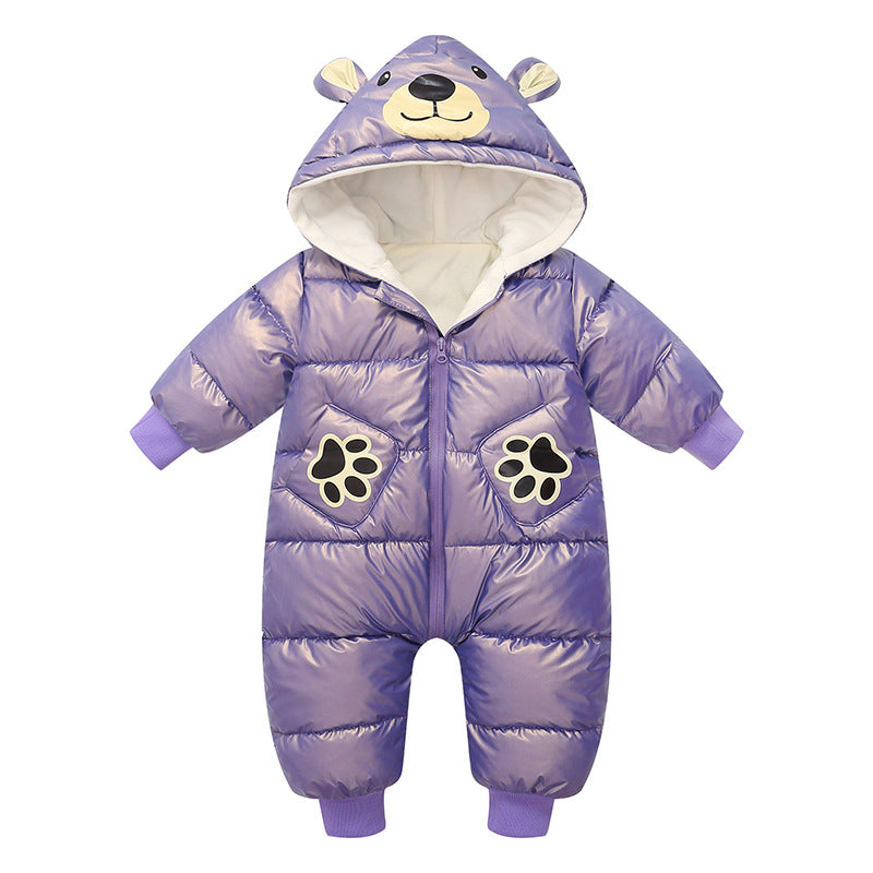 Baby Conjoined Eiderdown Cotton-padded Thickened Jumpsuit Romper