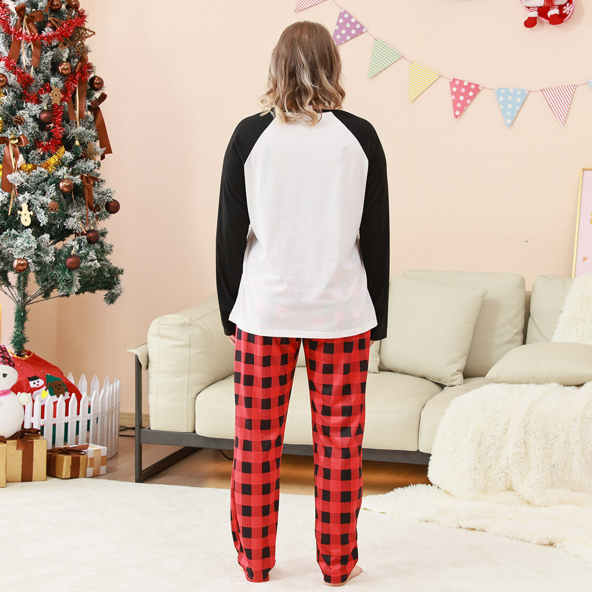 Family Matching Parent-child Christmas Loungewear Plaid Pajamas