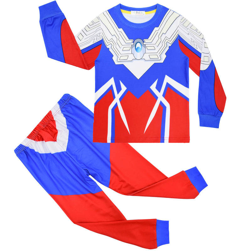 Spring Autumn Kid Boy Suit Pajamas 2 Pcs Sets