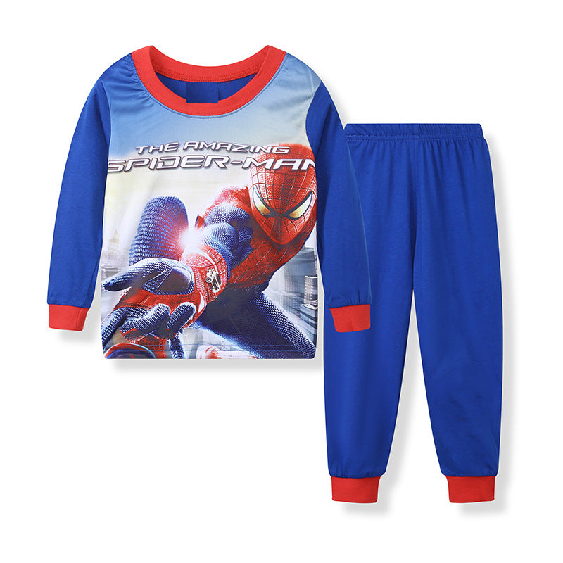 Kid Baby Boy Cartoon Long Sleeved Home Casual Pajamas