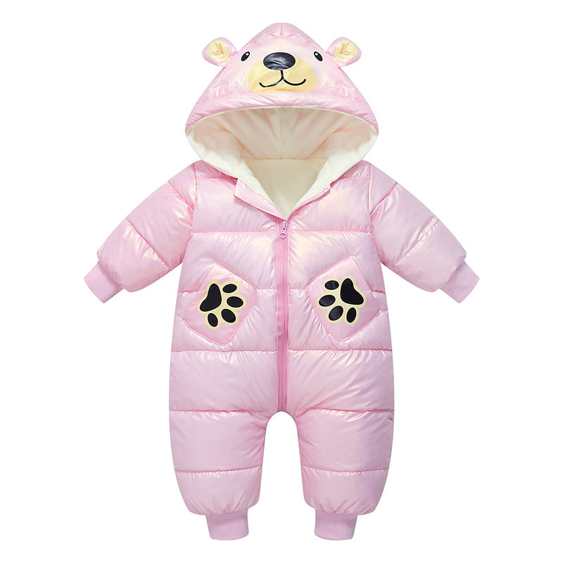 Baby Conjoined Eiderdown Cotton-padded Thickened Jumpsuit Romper