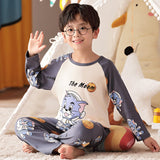 Kid Baby Boy Cartoon Spring Autumn Long Sleeved Pure Cotton Pajamas