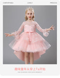 Kid Girls Princess Flower Puffy Wedding Dress