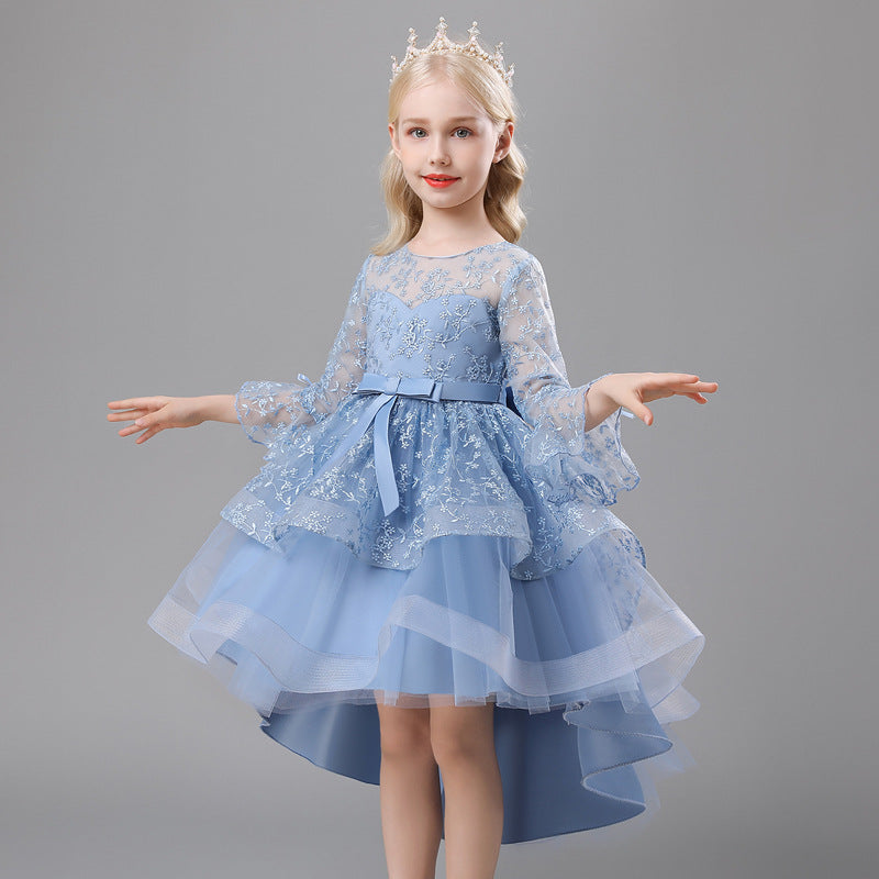 Kid Girls Princess Flower Puffy Wedding Dress