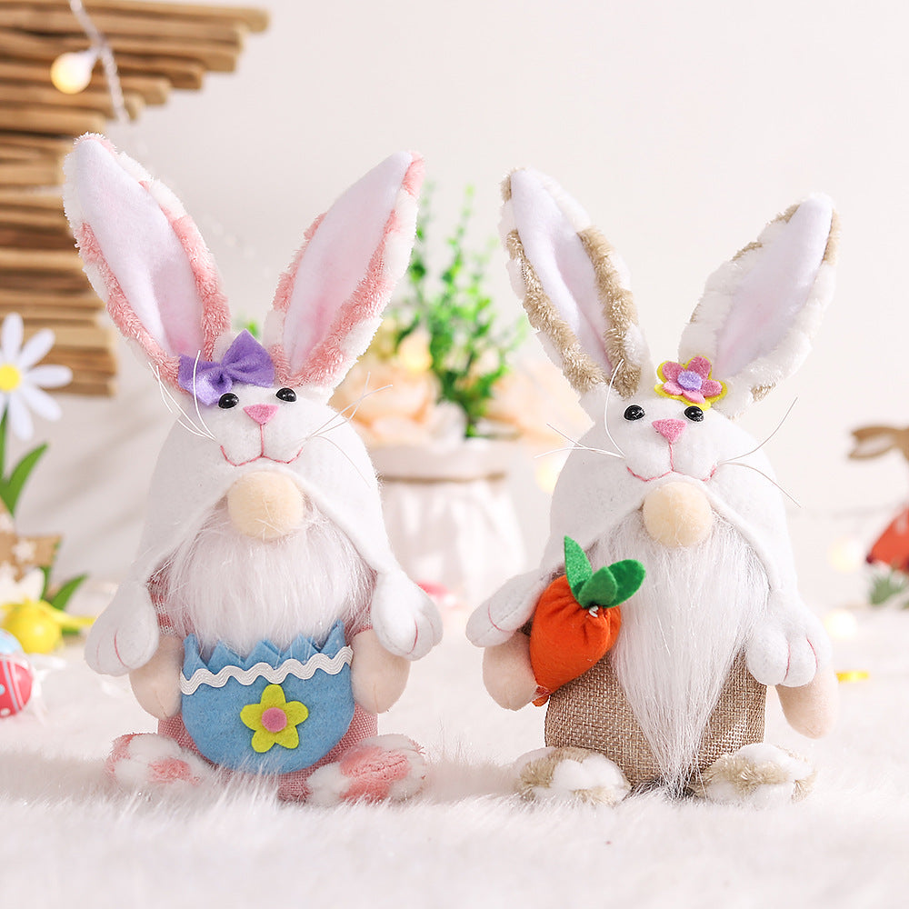 Easter Decorative Plush Rabbit Ears Doll Decorative Ornaments