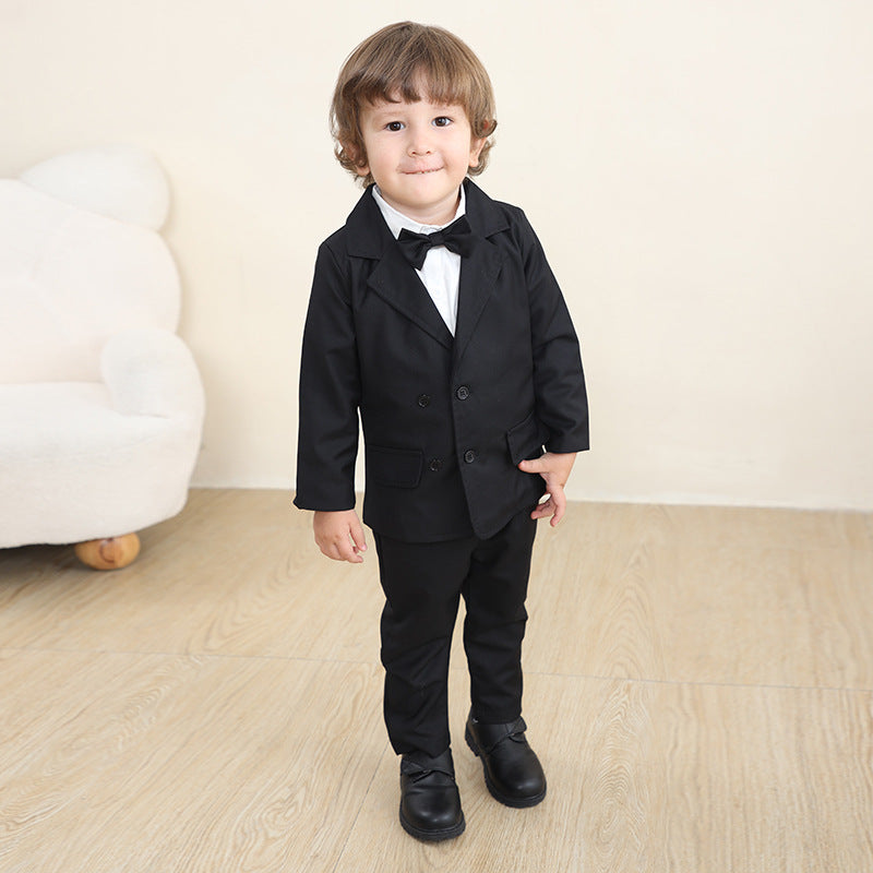 Kid Baby Boy British Spring Suit 3pcs Set