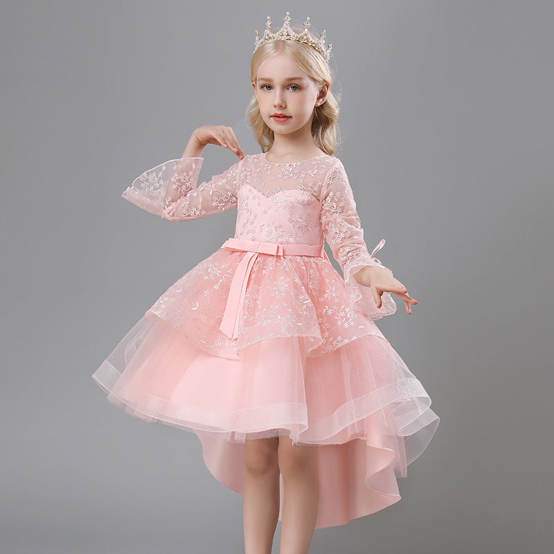 Kid Girls Princess Flower Puffy Wedding Dress