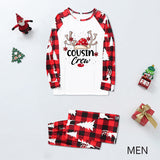 Family Matching Home Suit Christmas Plaid Patchwork Printed Pajamas