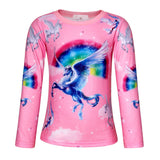 Kid Baby Boy Girl Spring Autumn Unicorn Cute Cartoon Print Loungewear Pajamas